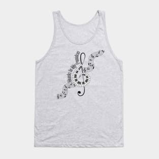 Treble Clef Piano Tank Top